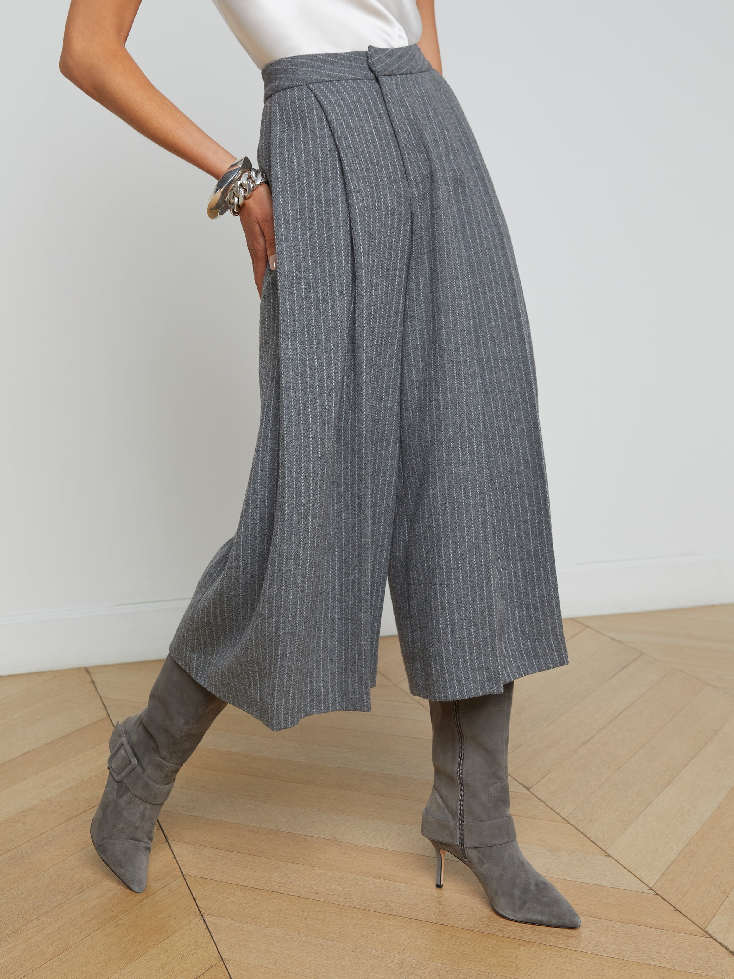 Mahalia Pinstriped Culotte - 4