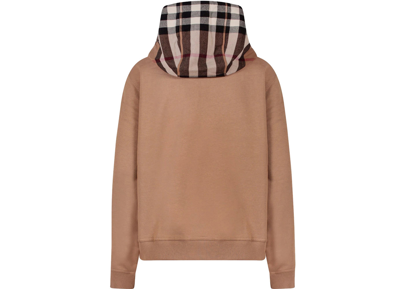 Burberry Women's Tartan Motif Cotton Sweatshirt Beige - 2