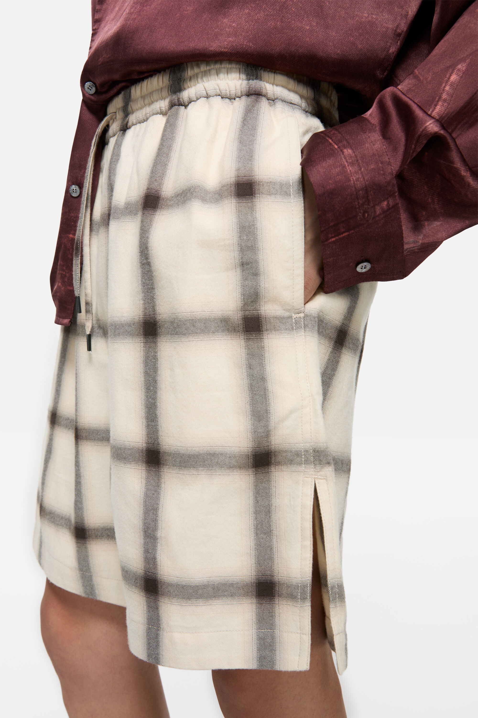 Check shorts - Beige/multi - 4