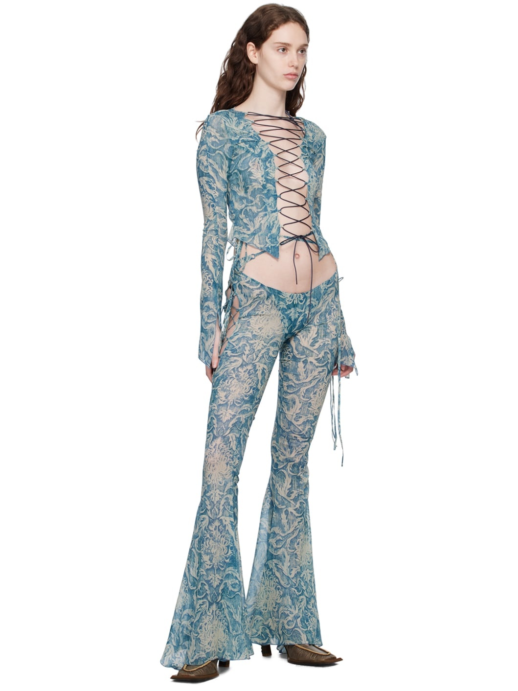 Blue Glimmer Trousers - 4