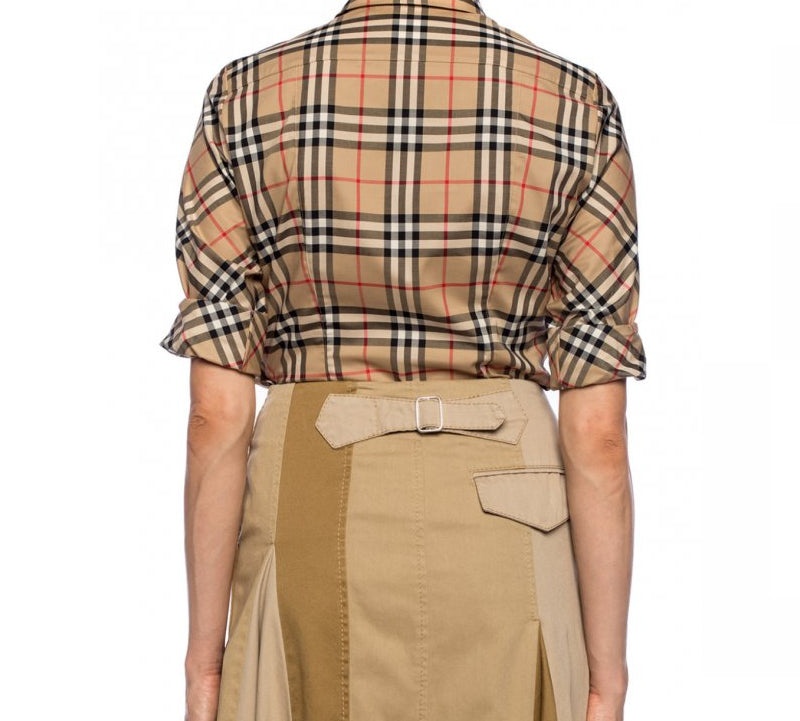 (WMNS) Burberry Vintage Check Stretch Cotton Twill ShirtPrice undefined 'Beige' 80184751 - 3
