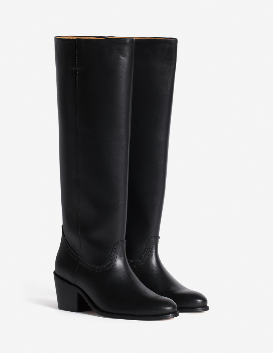 LEATHER HIGH BOOTS - 3