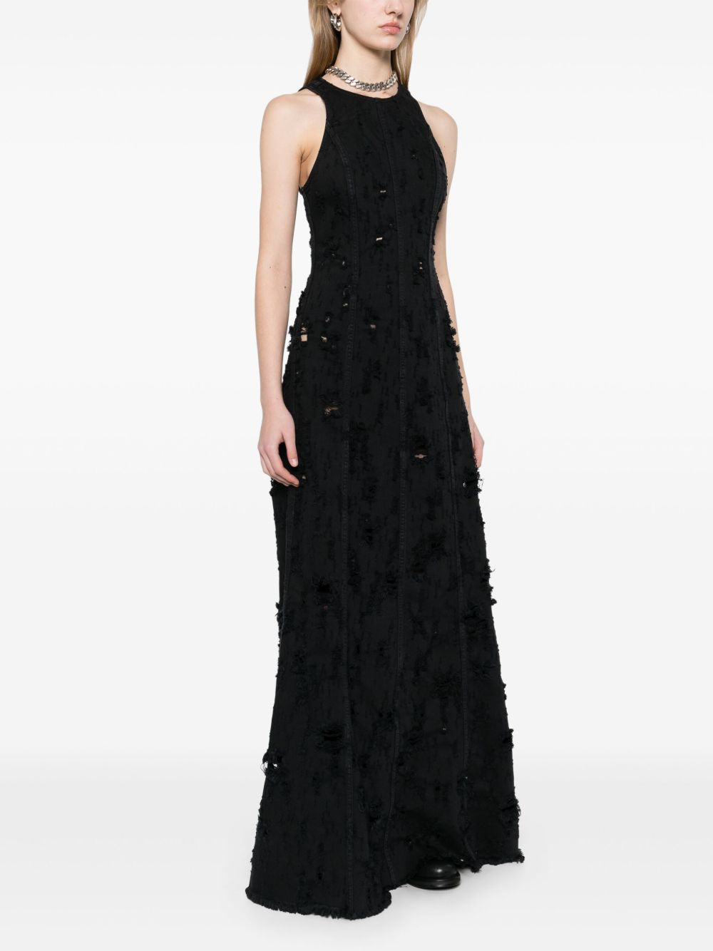 distressed maxi dress - 3