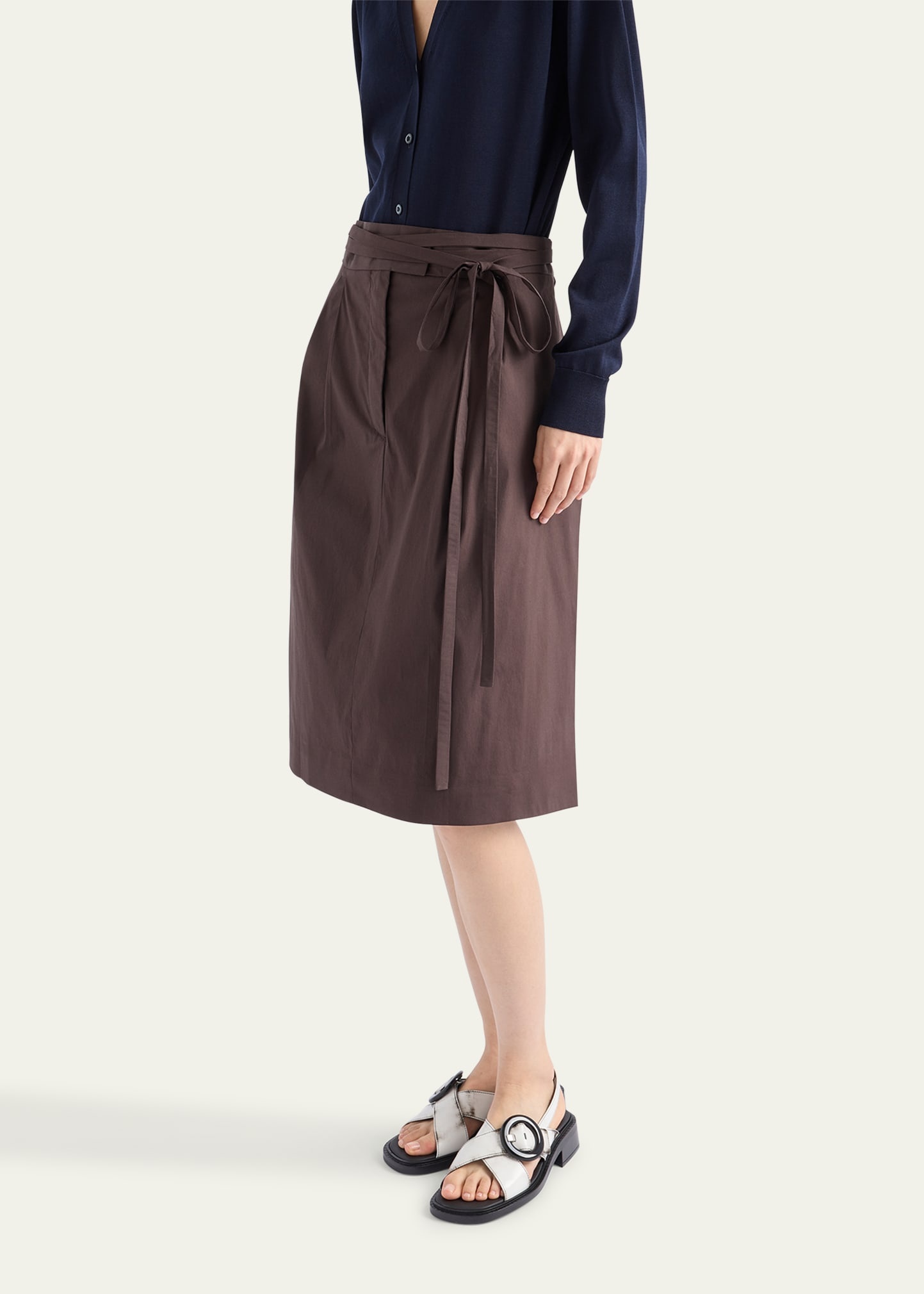 Poplin Poplin Wrap Skirt - 4