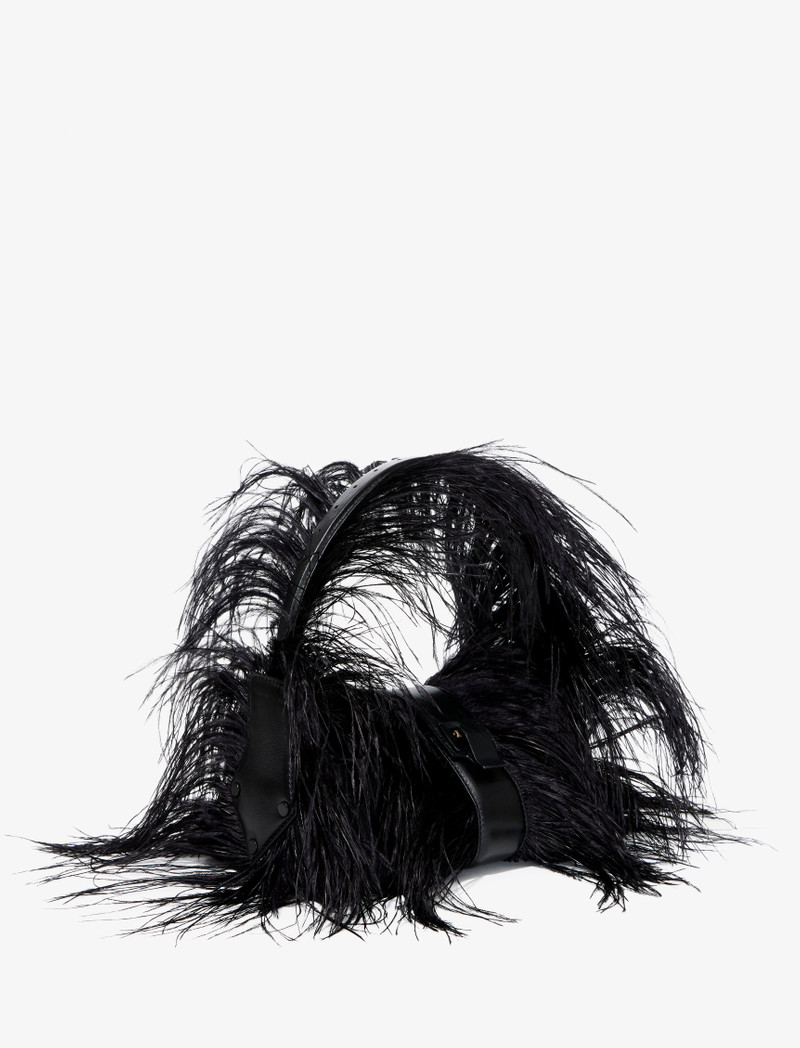 Park Shoulder Bag in Nylon With Feathers 4