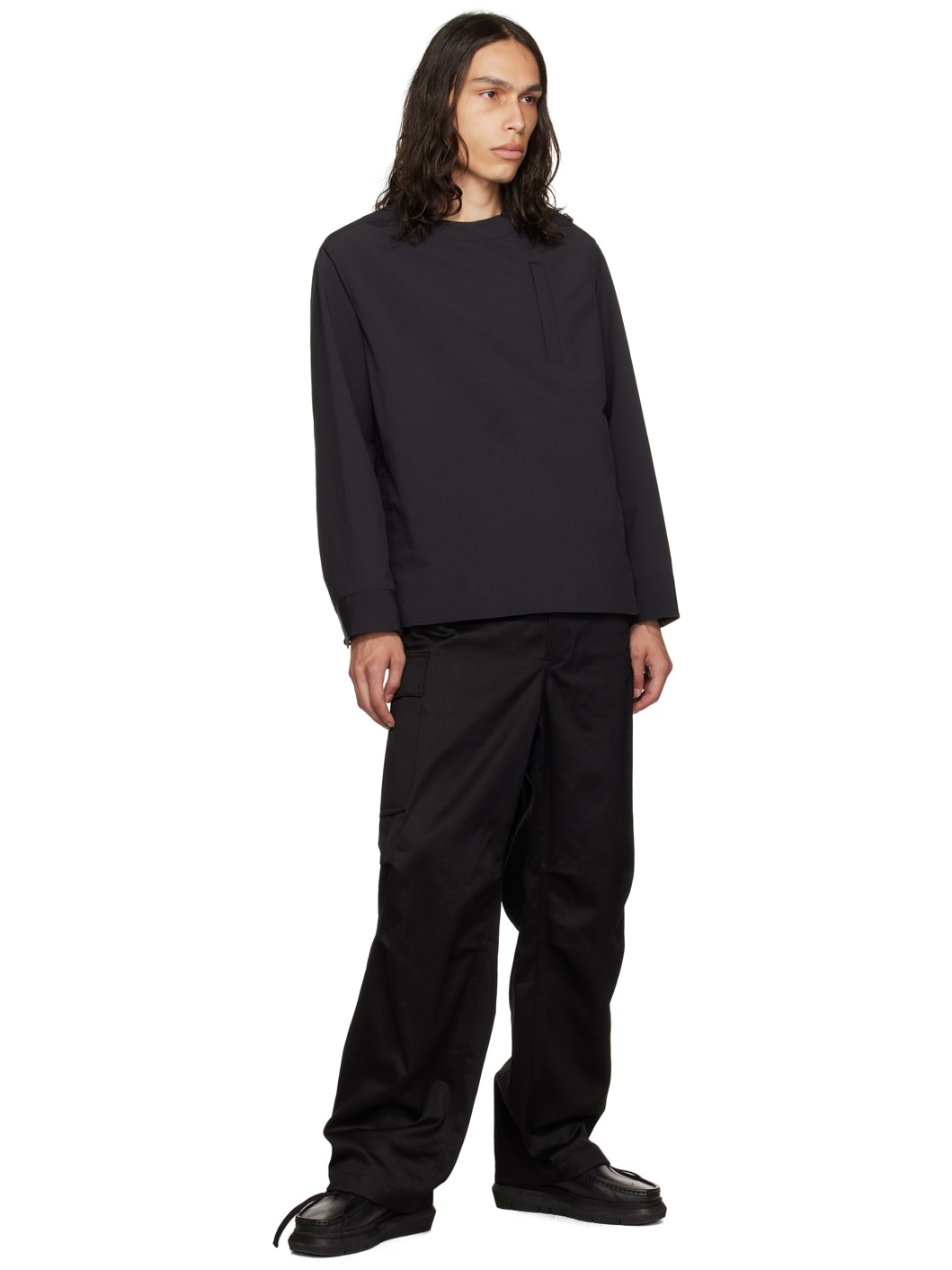 Black Matte Reversible Sweatshirt - 5