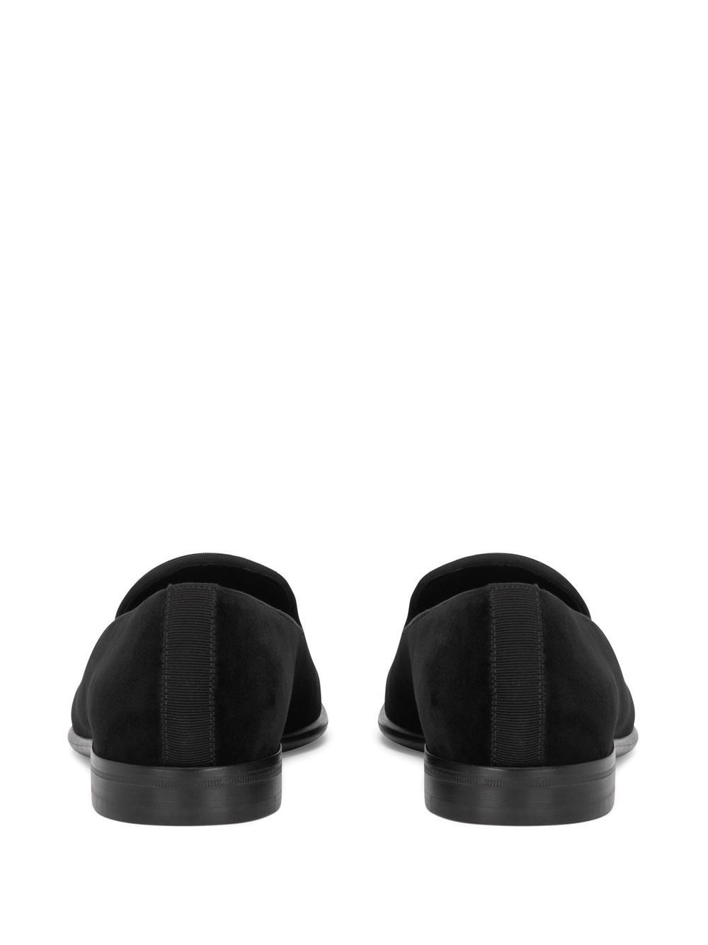 velvet-finish embroidered slippers - 3