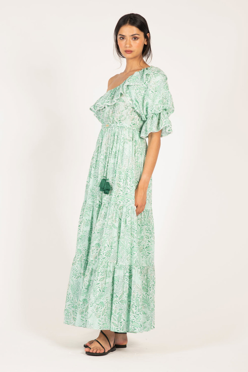 Long Dress Jay - Green Palmarosa 4