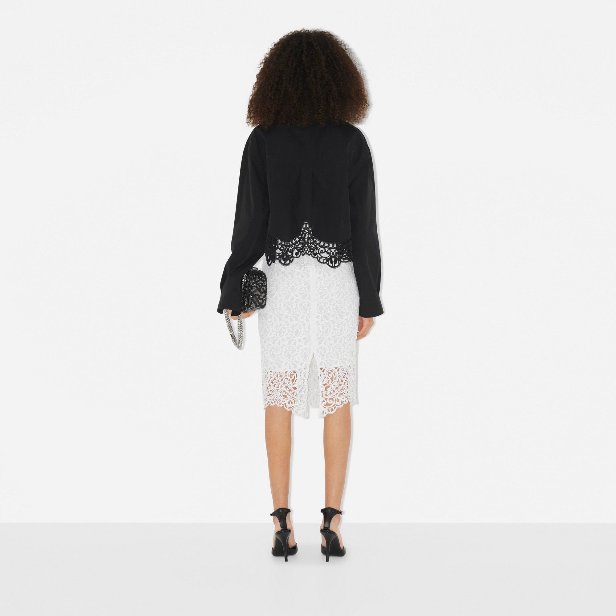 Macramé Lace Pencil Skirt - 4