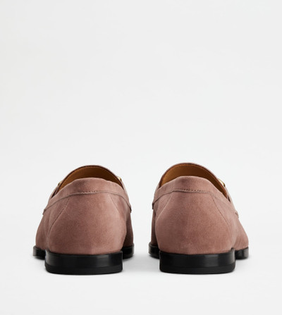 Tod's KATE LOAFERS IN SUEDE - PINK outlook
