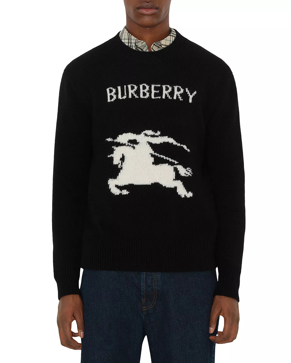 Equestrian Knight Design Wool & Cashmere Regular Fit Sweater - 1