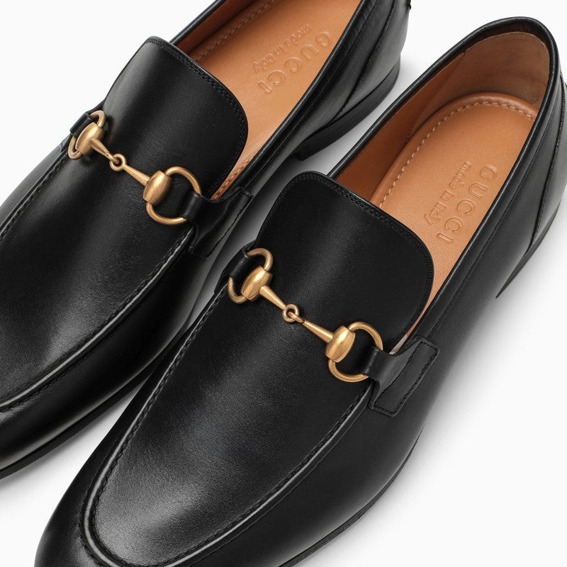 Gucci Black Leather Jordaan Loafers Men - 5