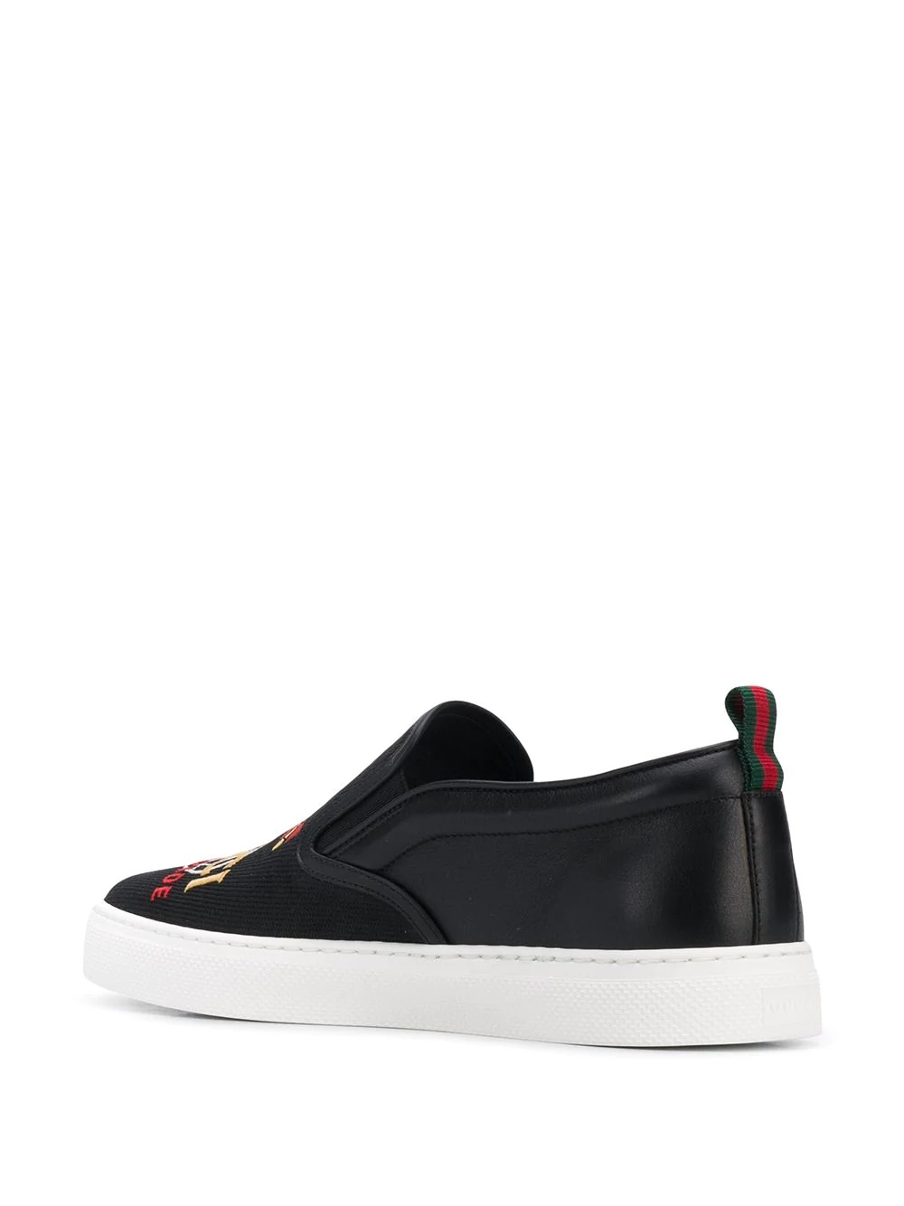 Gucci Worldwide embroidered slip-on sneakers - 3