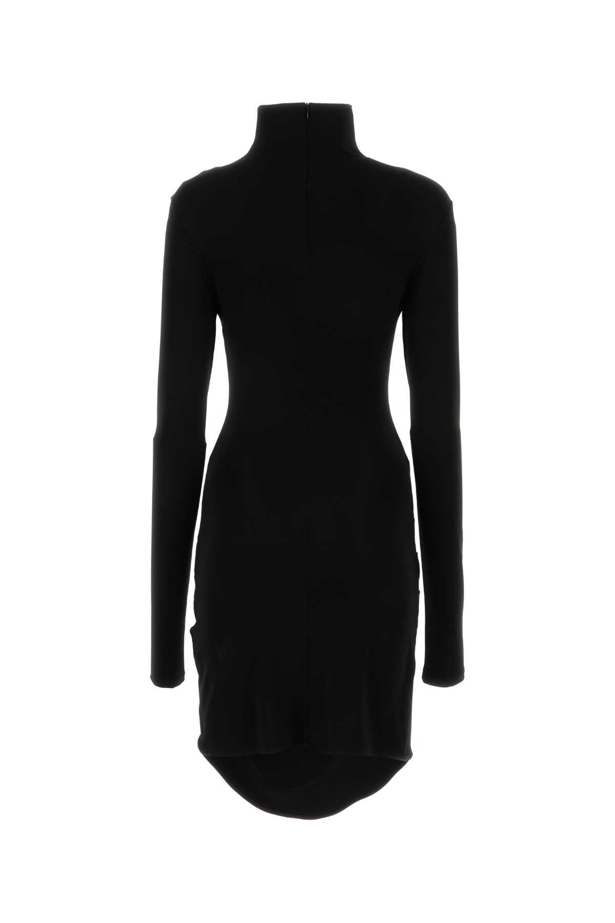Off White Women Black Crepe Mini Dress - 2
