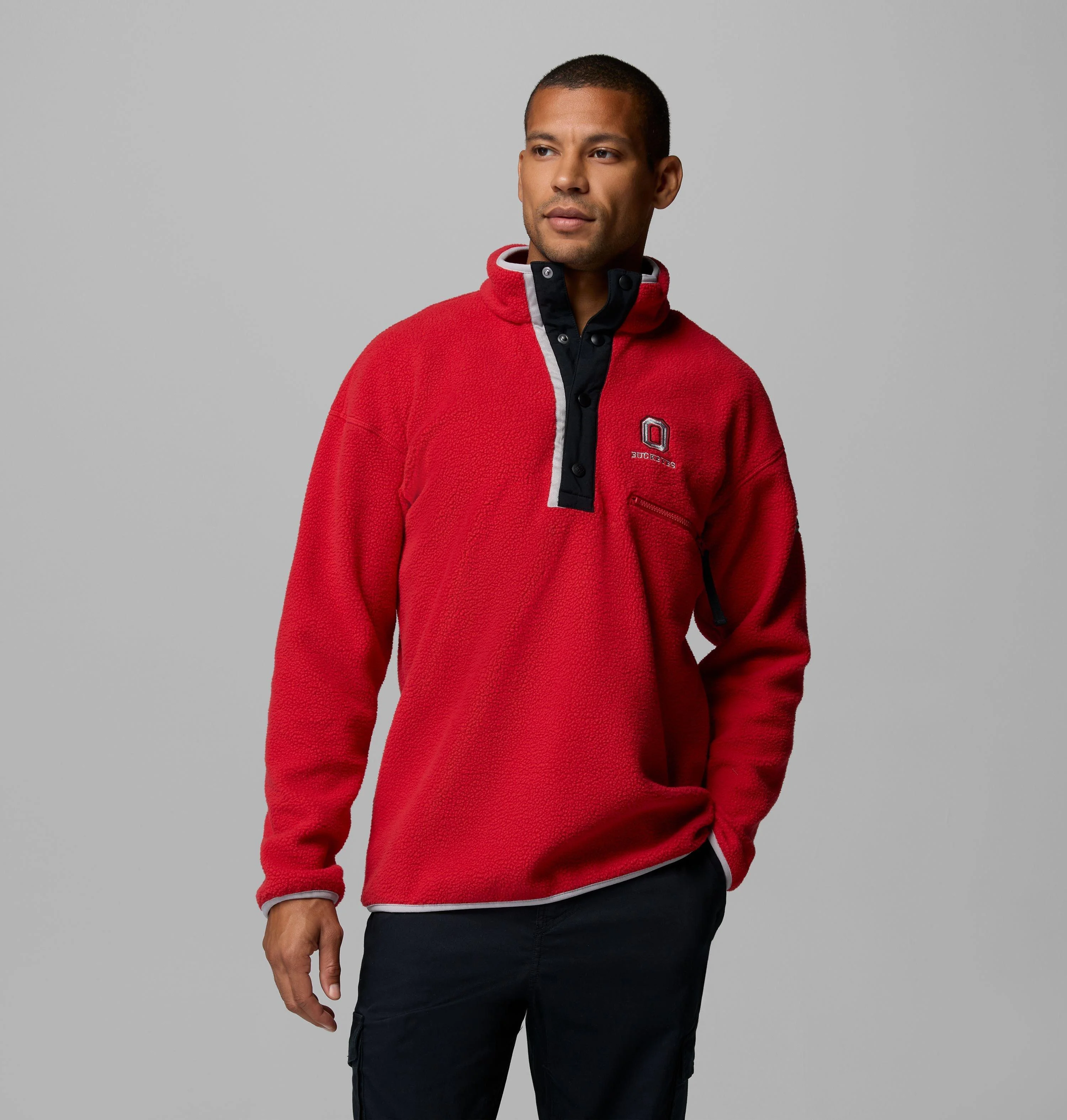 Men's Collegiate Helvetia Half Snap Fleece - Ohio State - 1