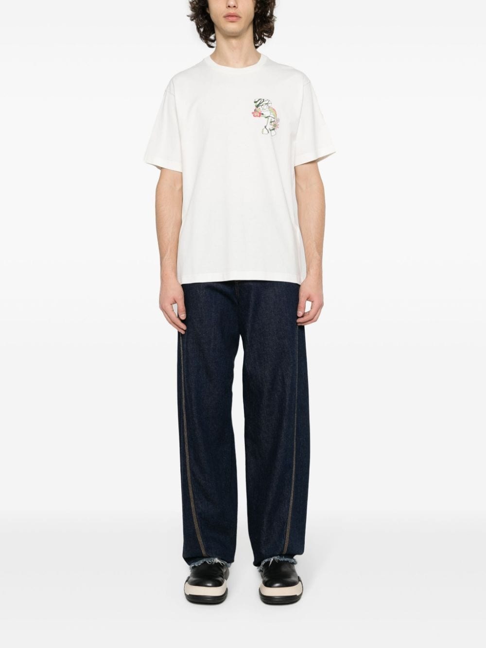 monogram-print cotton T-shirt - 2