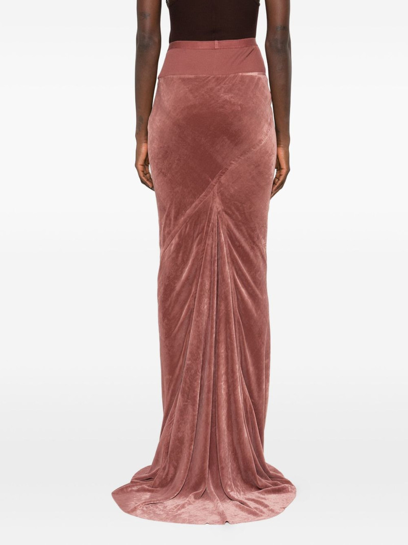 ribbed-waistband fishtail skirt 4