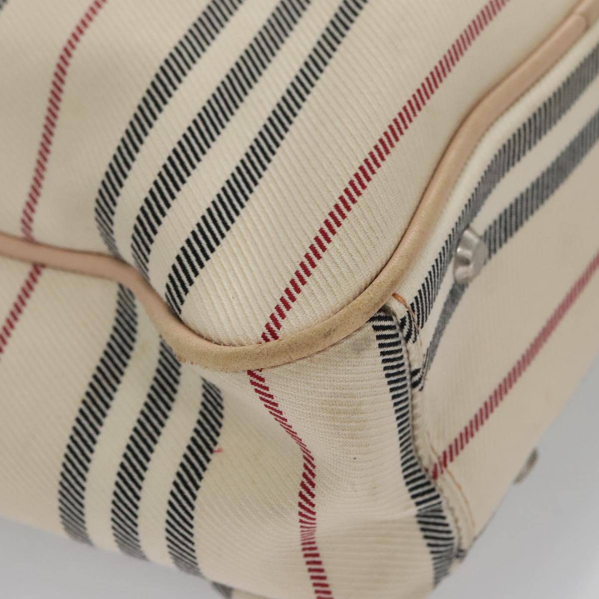 Burberry Shoulder Bag Canvas Leather Beige Cream Silver - 16