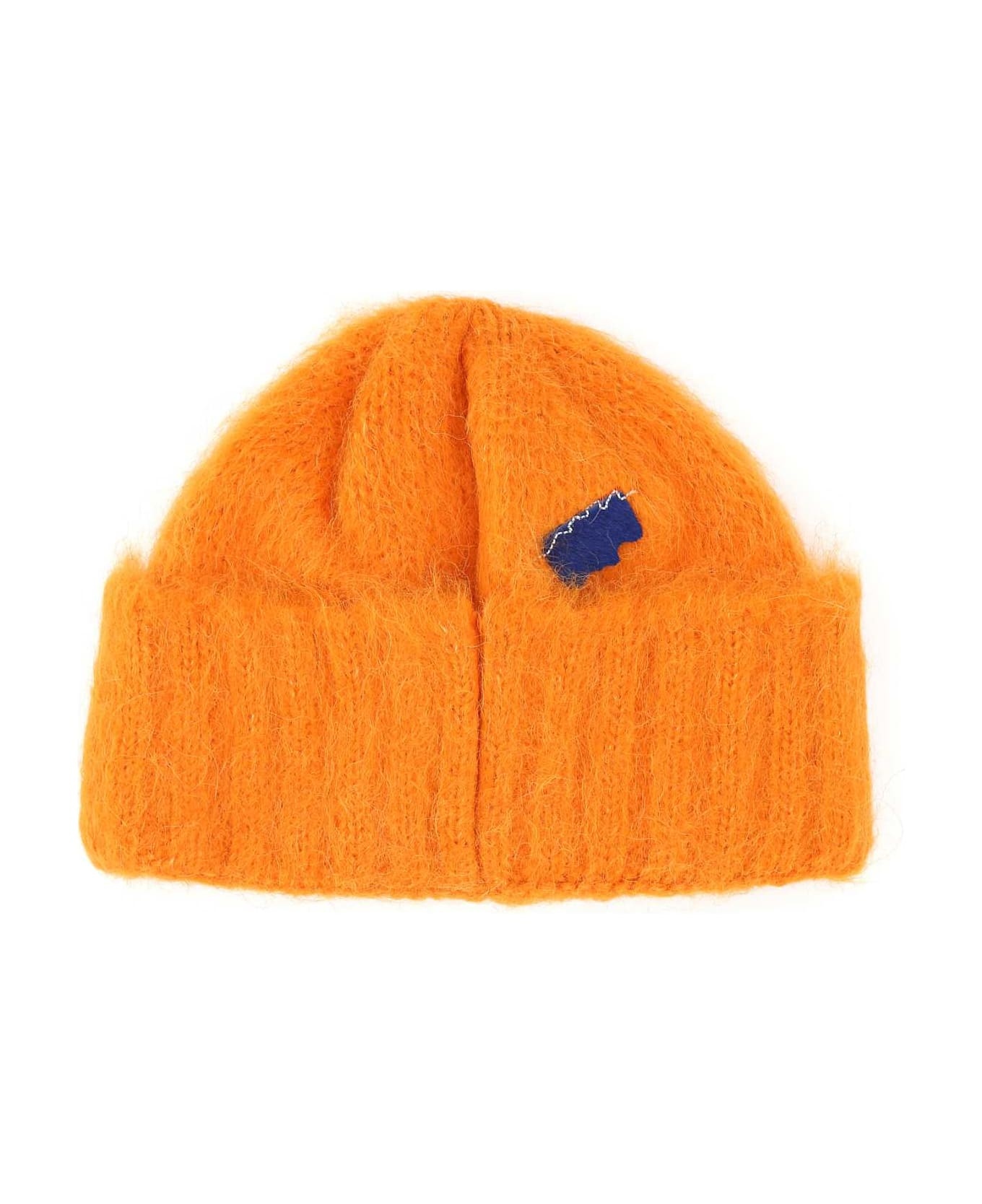 Orange Alpaca Blend Rivington Beanie Hat - 2