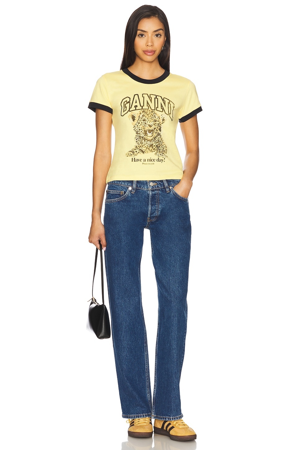 X Revolve Basic Jersey Baby Tiger Relaxed T- Shirt - 4