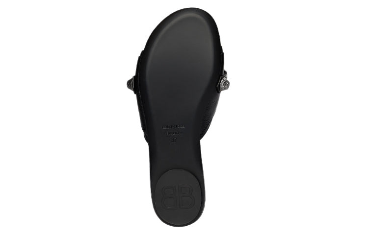 (WMNS) Balenciaga Cagole Sandals 'Black' 694342WAD4E1081 - 6