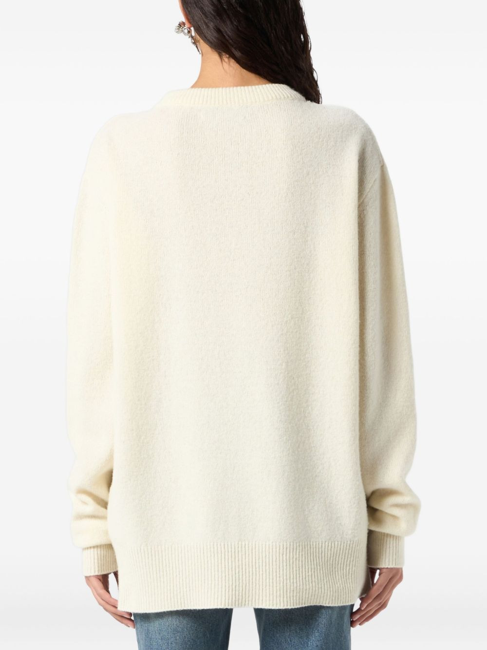 floral-motif crew-neck sweater - 5