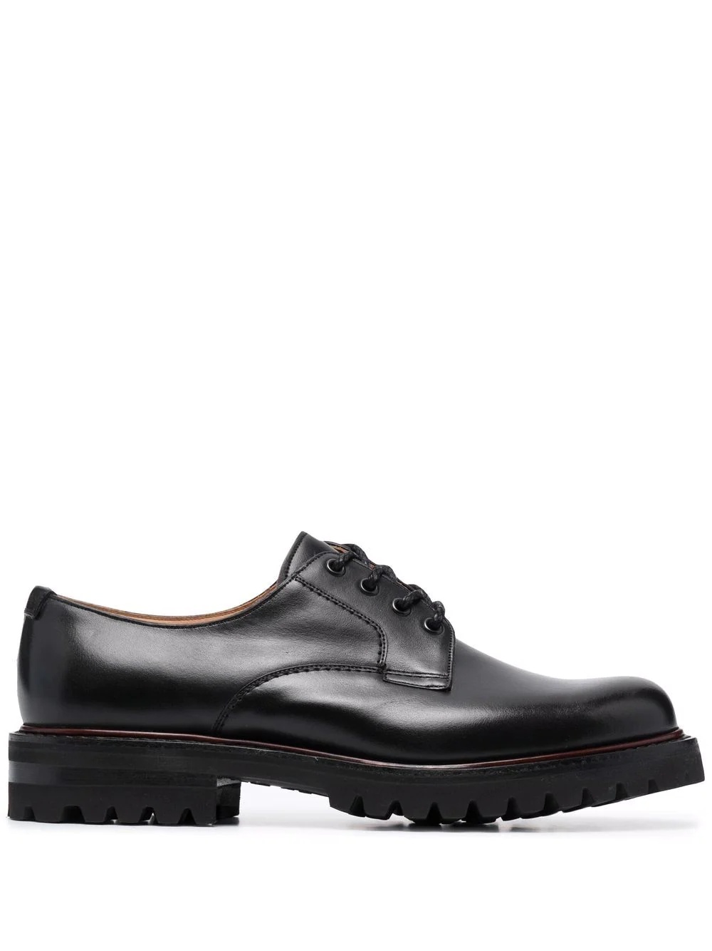 Chester Polished lace-up leather derby shoes - 1