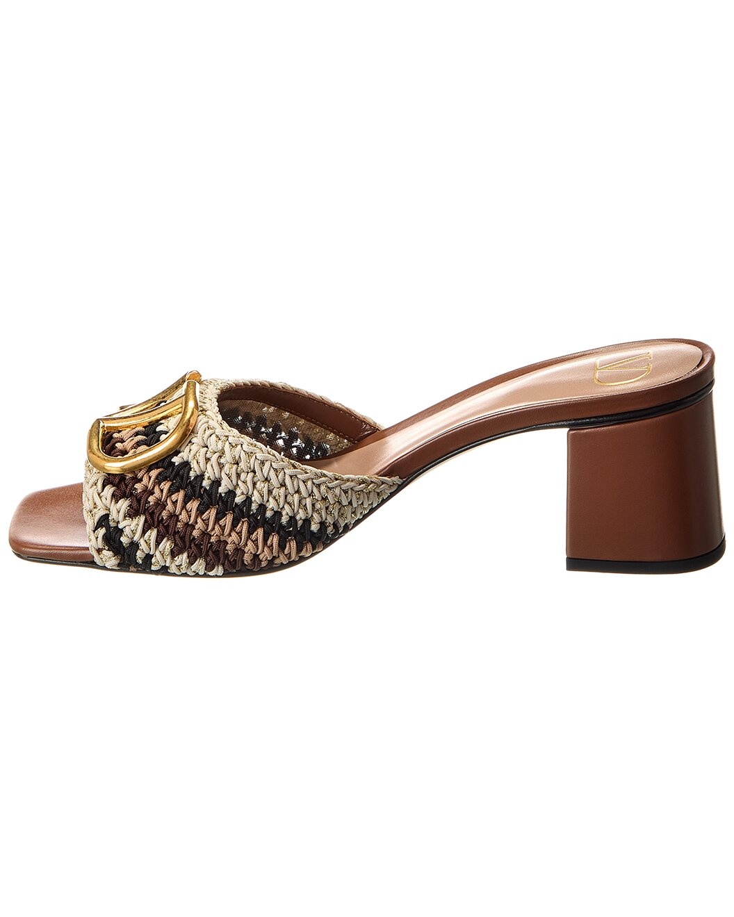 Valentino VLogo Signature 60 Woven & Leather Sandal - 2