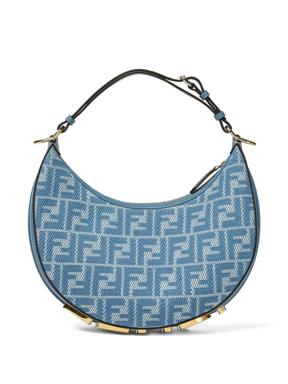 Fendi logo crescent shoulder bag - 2