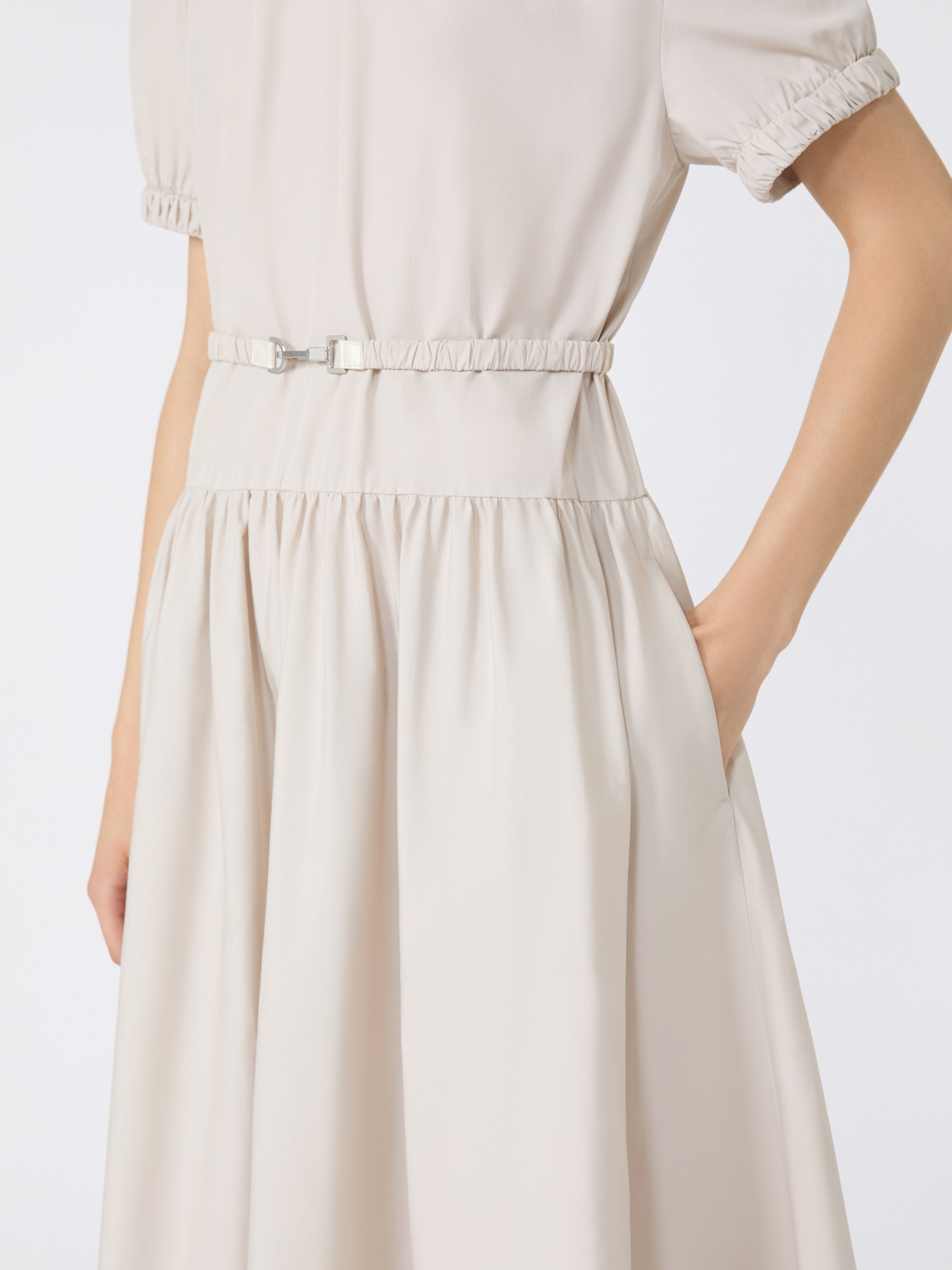 TERRY Cotton poplin dress - 5