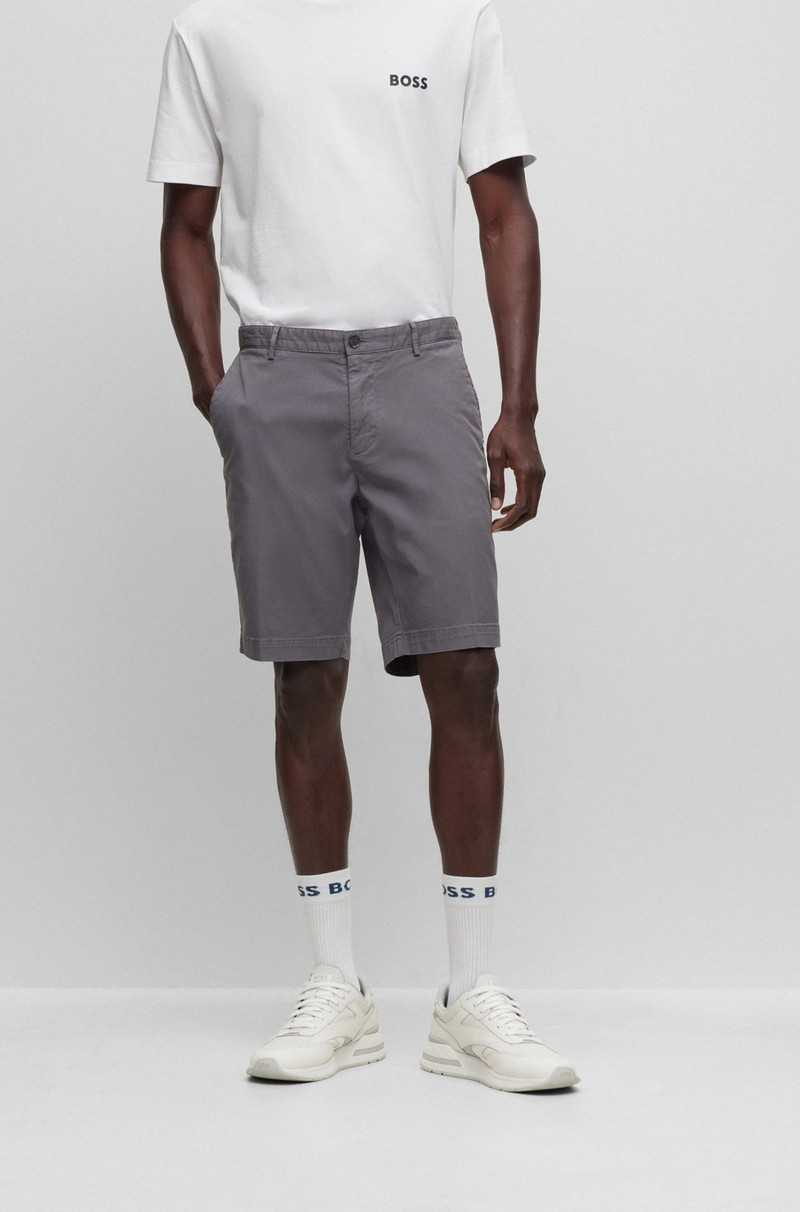 SLIM-FIT SHORTS IN STRETCH-COTTON GABARDINE 2