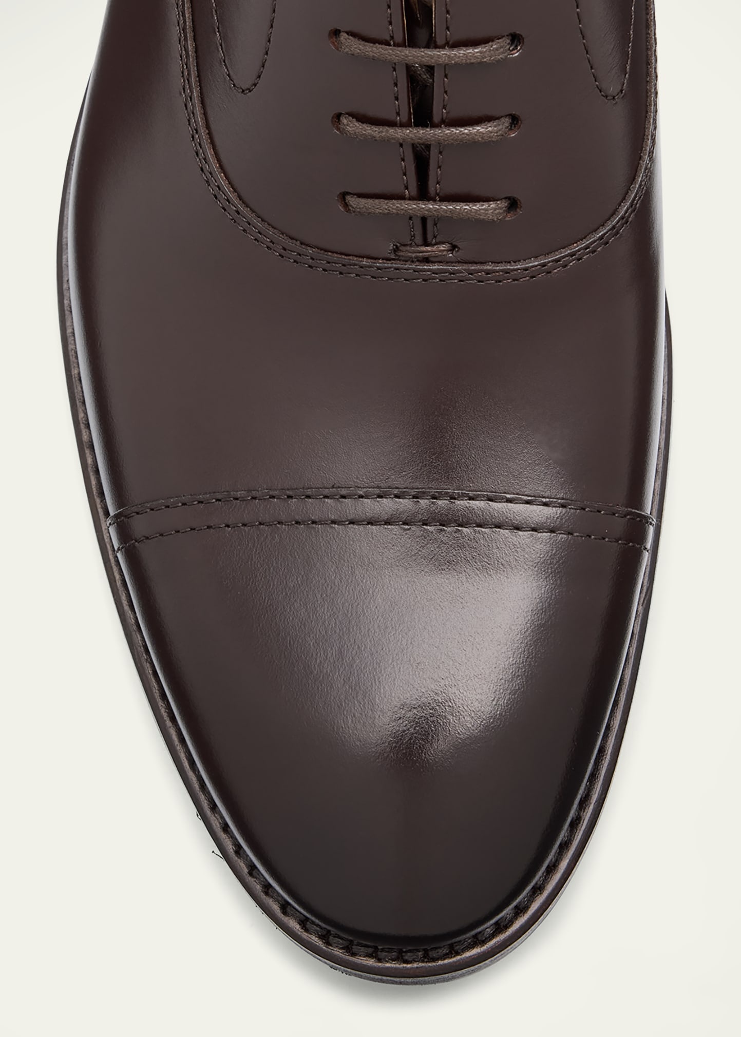 Men's Calf Leather Cap-Toe Oxfords - 5