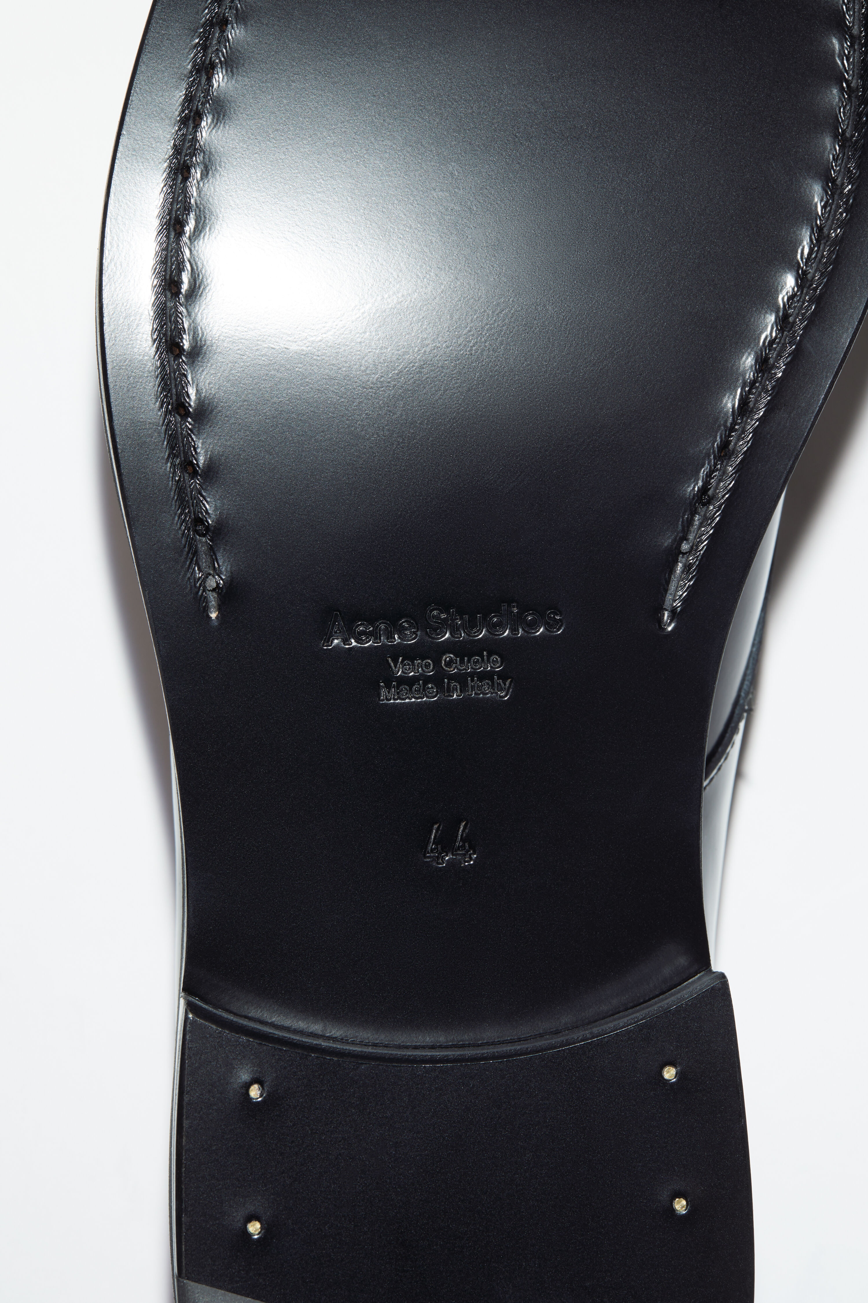 Leather derby shoes - Black/black - 7