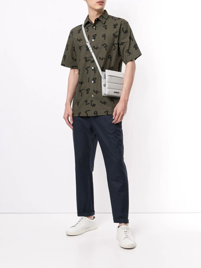 Paul Smith numbers print buttoned cotton shirt outlook