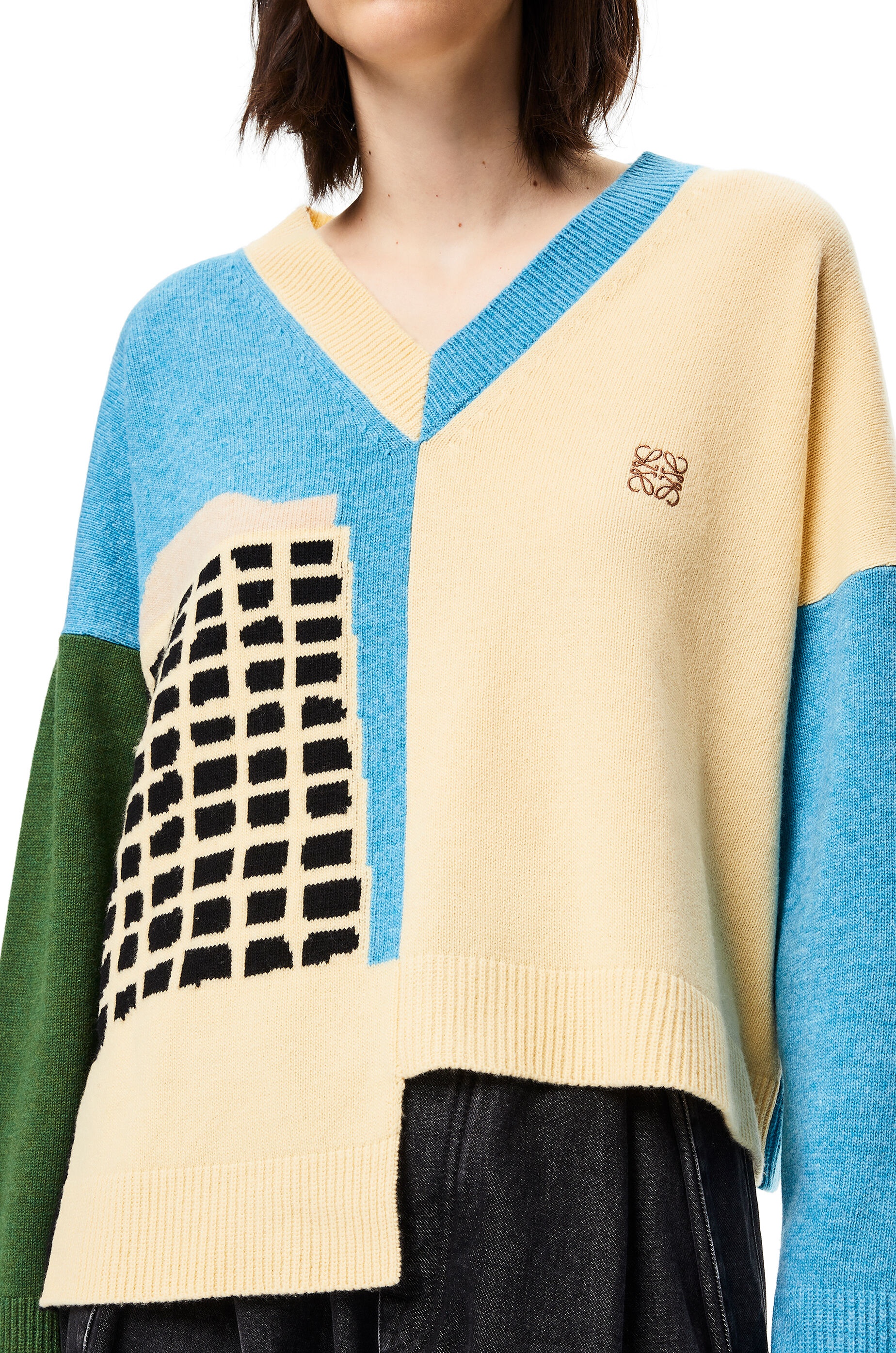 L.A. Series intarsia asymmetric sweater in wool - 5