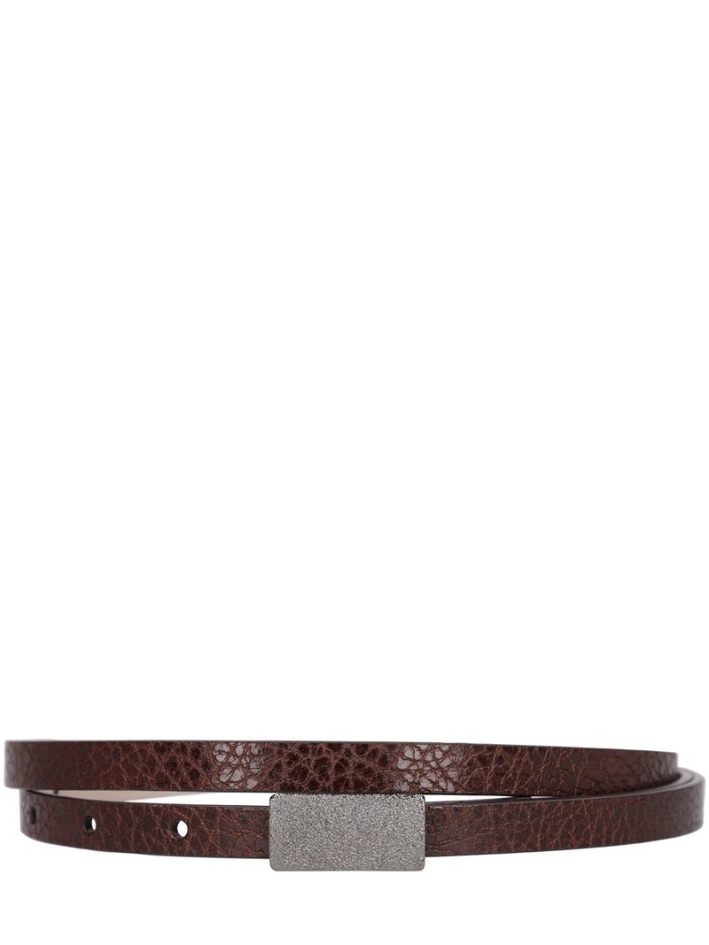 1cm Embellished shiny leather belt - 1