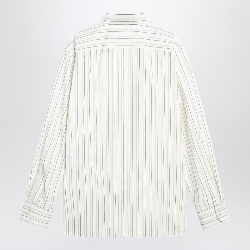 SAINT LAURENT Saint Laurent Striped Cassandre Shirt In outlook