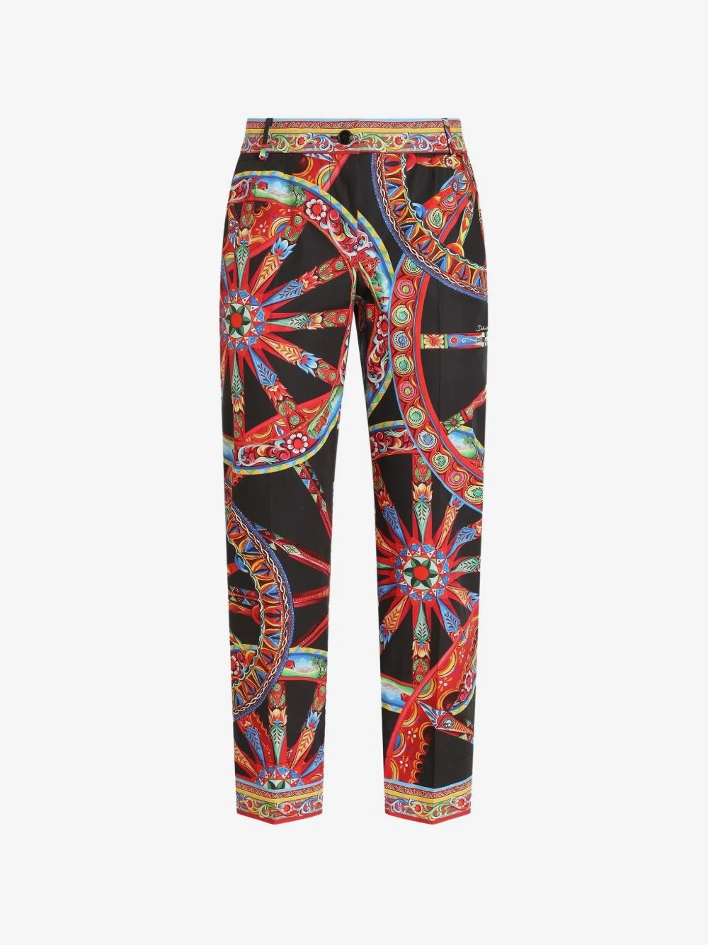 Carretto-print poplin trousers - 1
