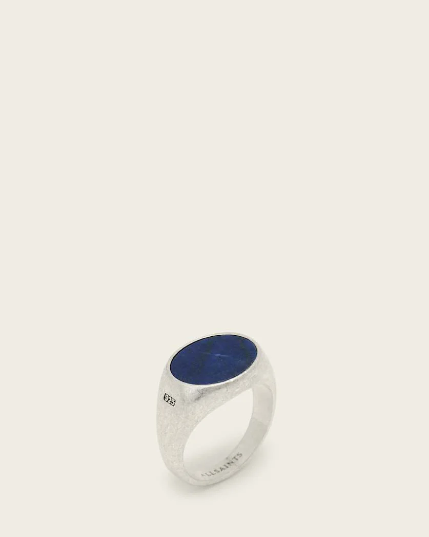 OWEN INKY BLUE STONE STERLING SILVER RING - 1