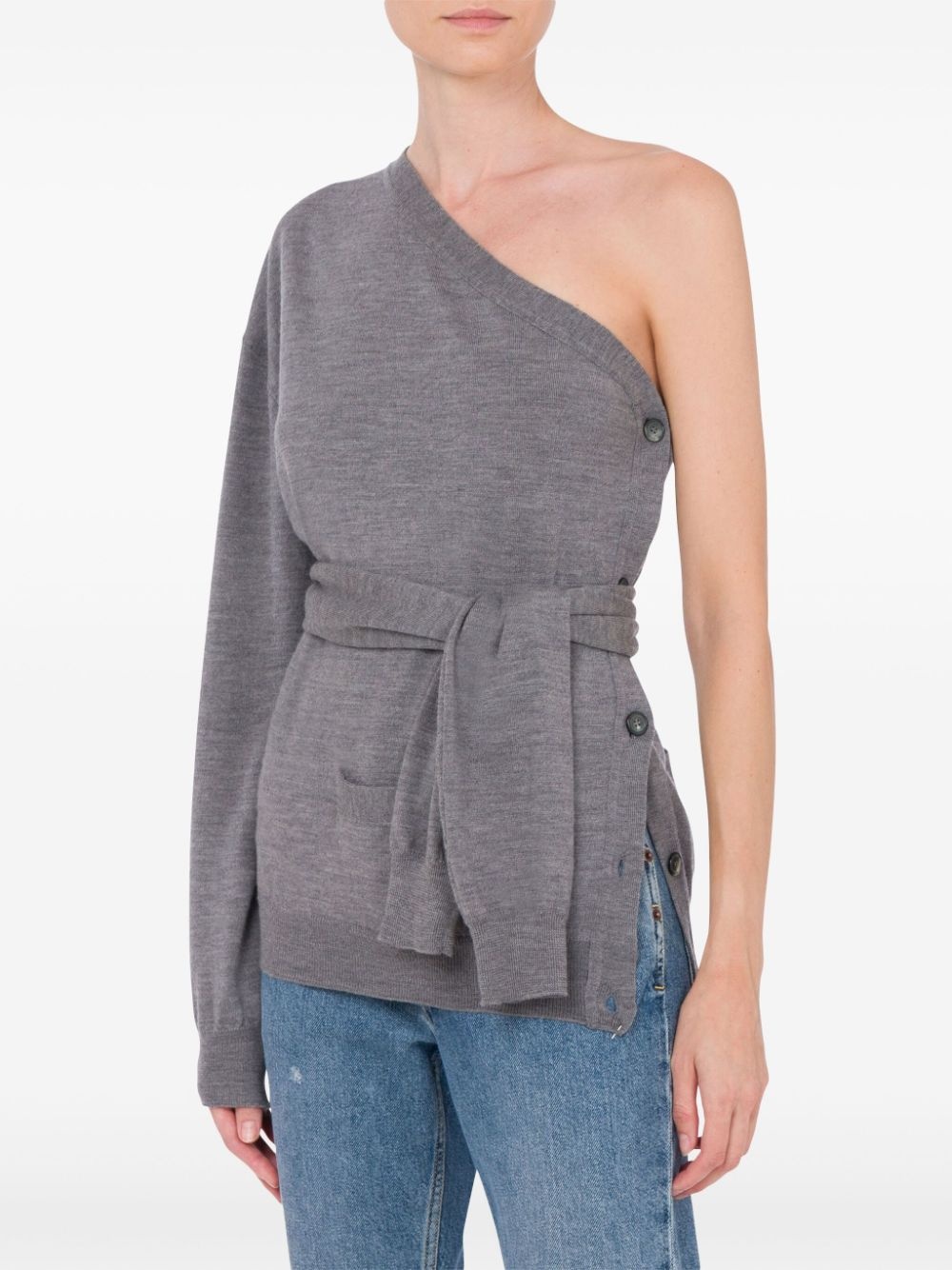 one-shoulder sweater - 2