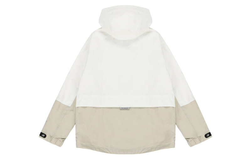 New Balance New Balance Logo Embroidered Colorblock Hooded Jacket Couple Style White 5AC14103-BEI outlook