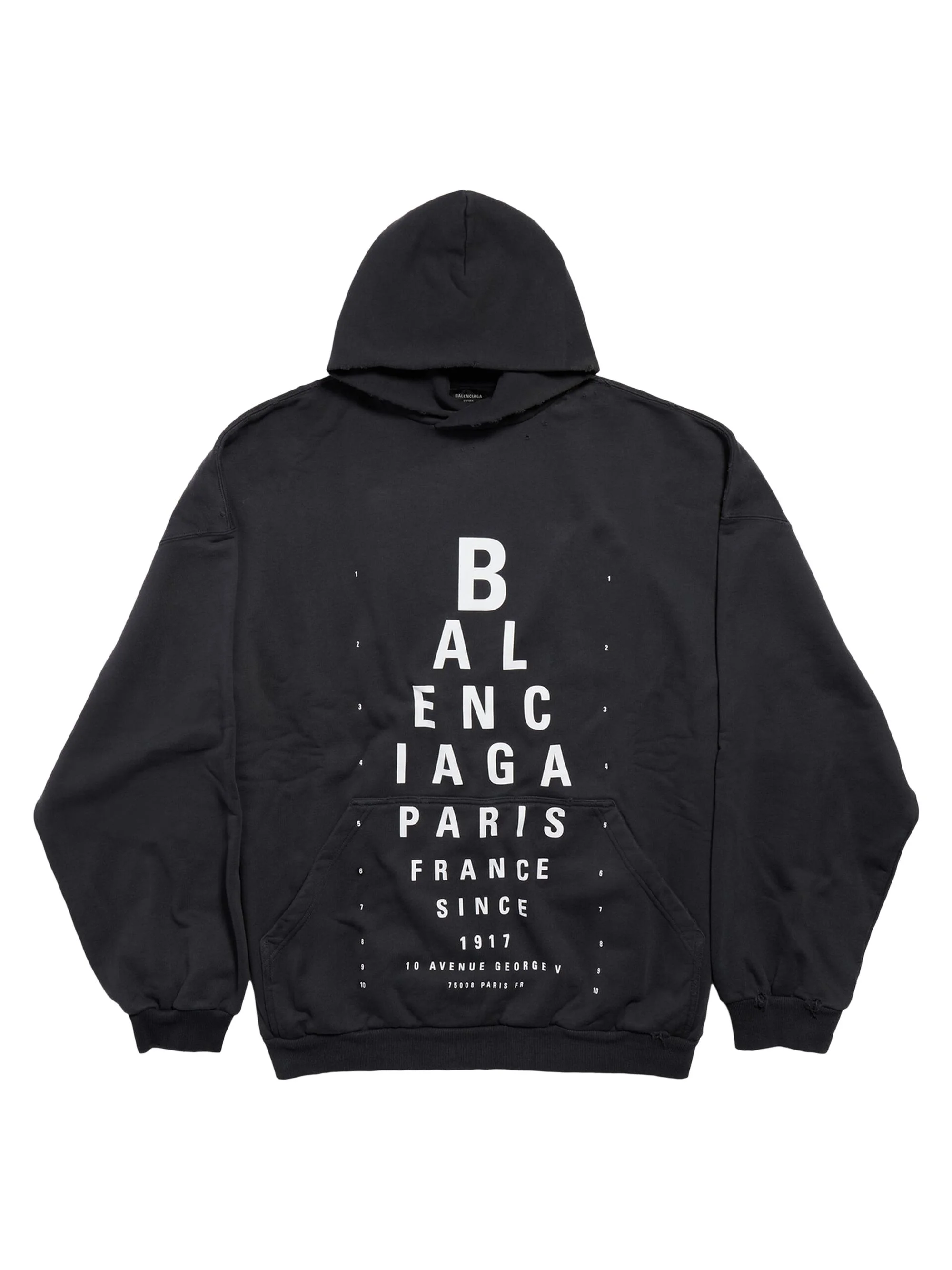 Women's Optical Large Fit Hoodie - Black - 1