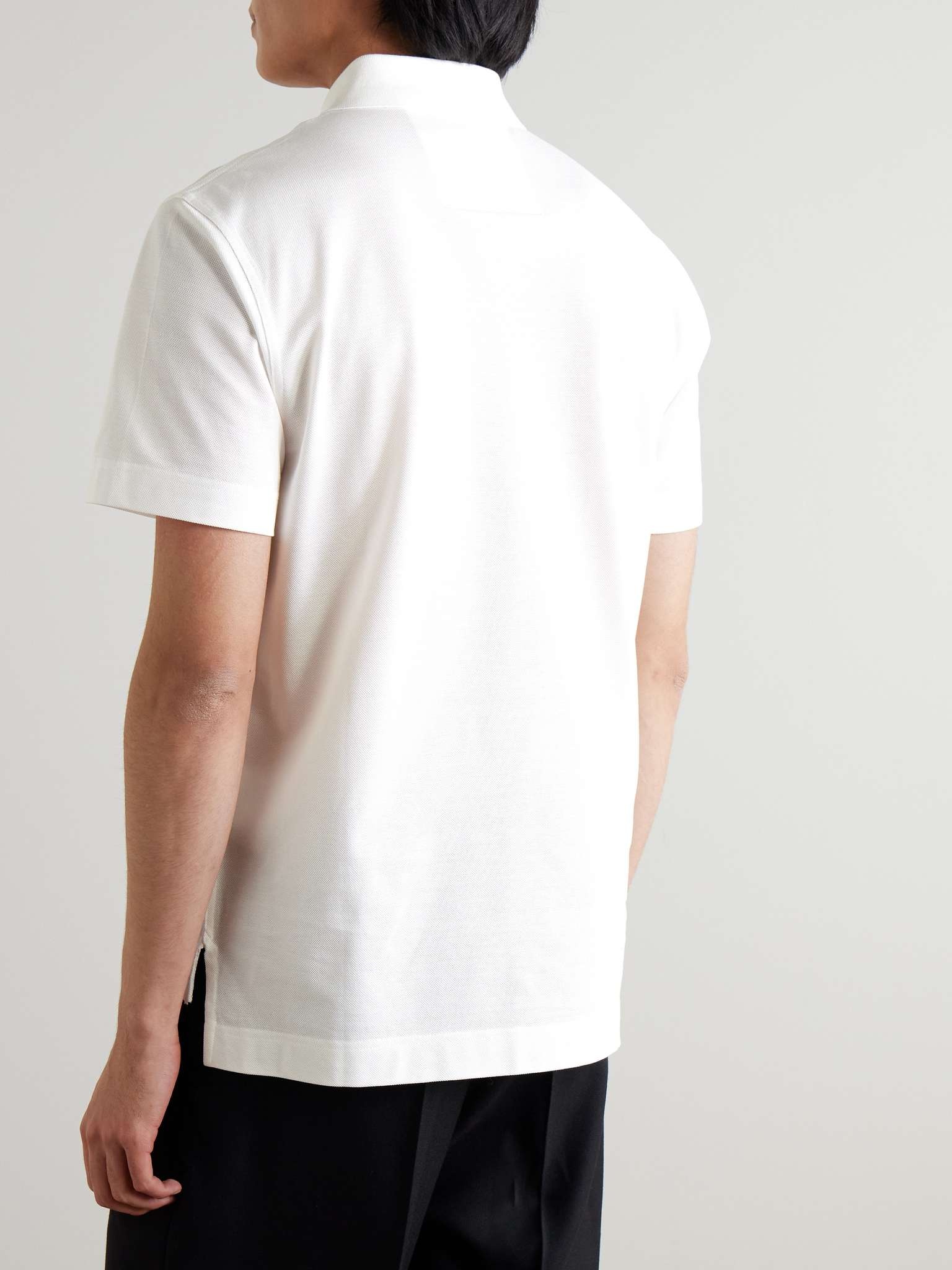 Logo-Embroidered Cotton-Piqué Polo Shirt - 3