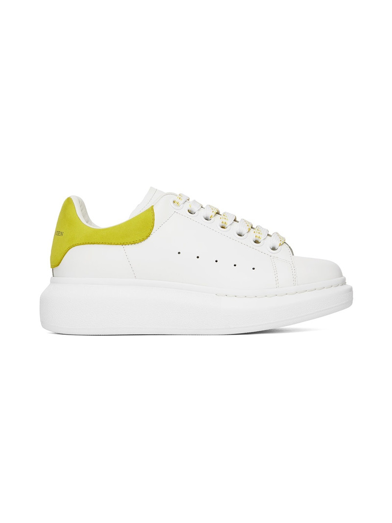 White & Green Oversized Sneakers - 1