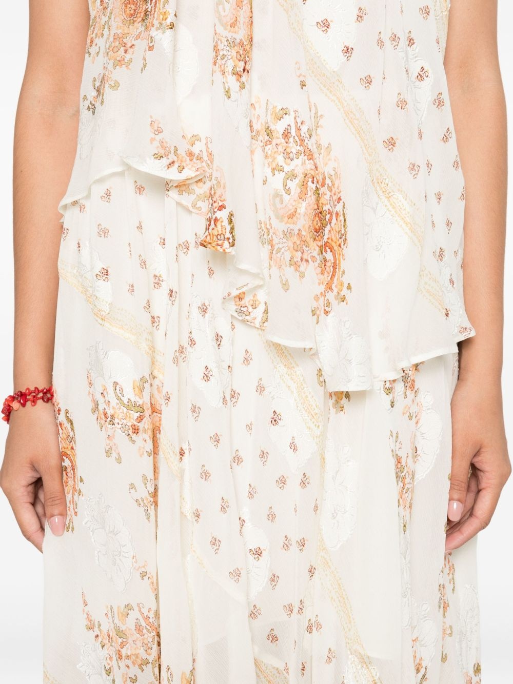 floral-print layered dress - 5