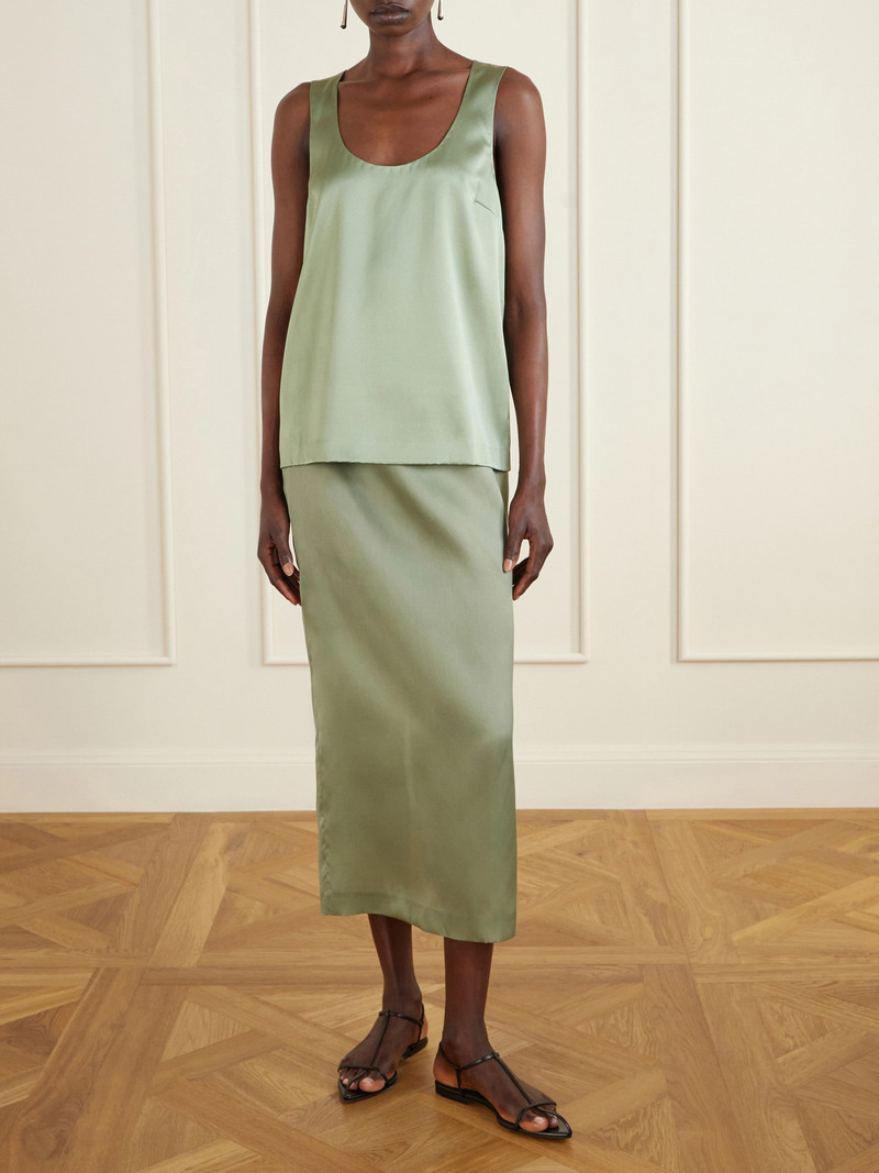 HEIRLOME Elaine Silk-satin Tank Top outlook