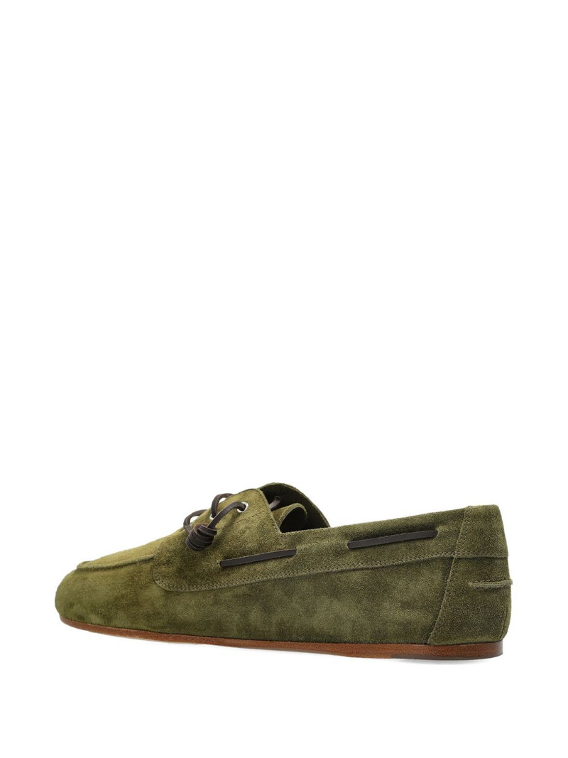 D2 lace-up fastening suede boat shoes 3