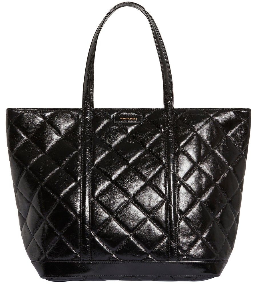XL quilted leather tote bag - 1