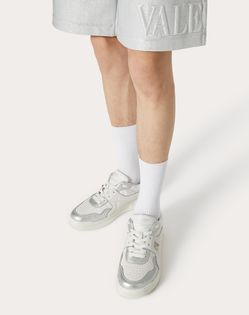 Valentino ONE STUD LOW-TOP SNEAKER IN NAPPA WITH METALLIC DETAILS outlook
