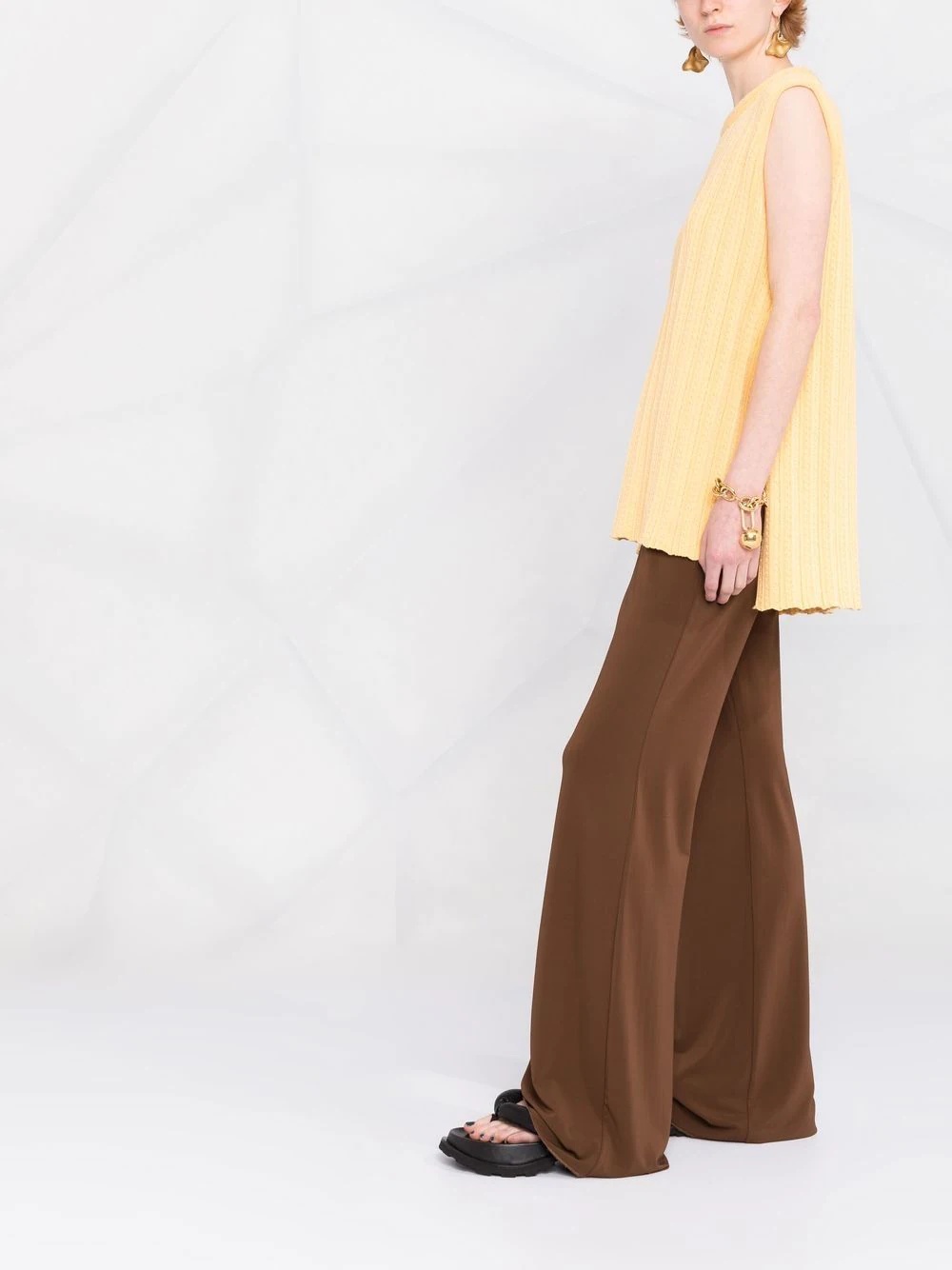 knitted side-slit vest top - 6